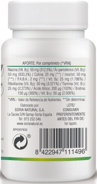 Soria Natural B Complex 30 Comprimidos