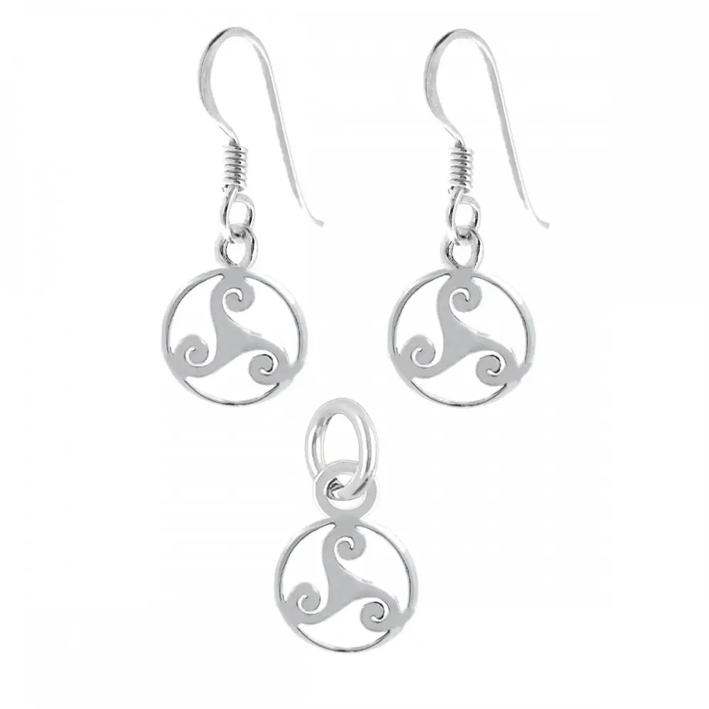 Conjunto de plata trisquel