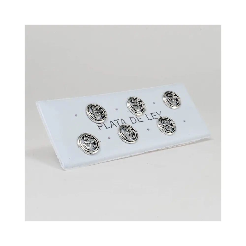 Pendiente plata mini formas om