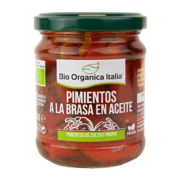 Pimientos a la Brasa en Aceite Vegan Bio 190g Bio Organica Italia