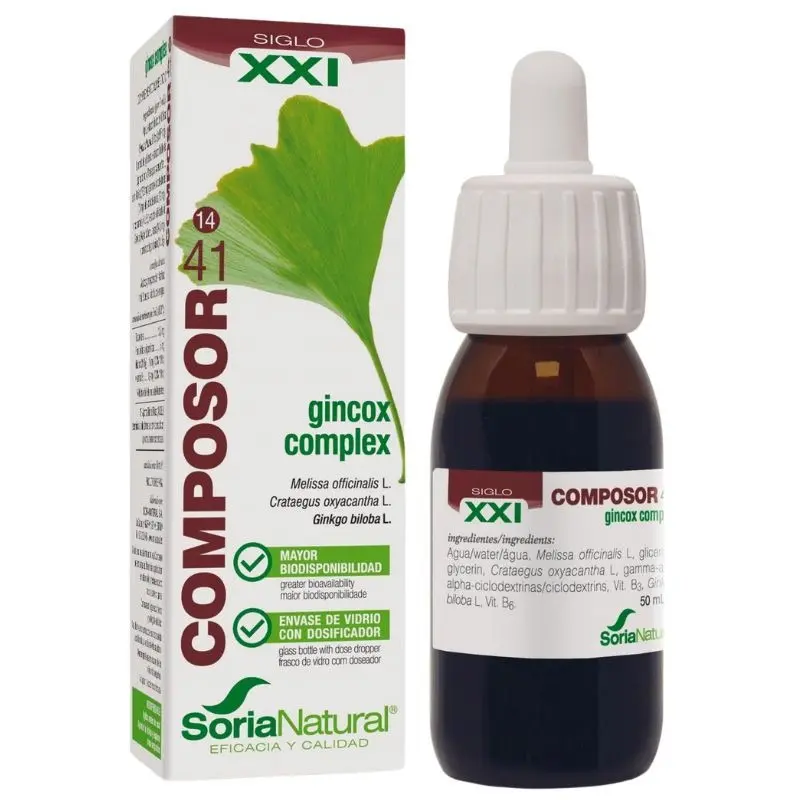 Composor 41 - Gincox Complex: Gingko + Melissa + Espino Blanco - 50 mL