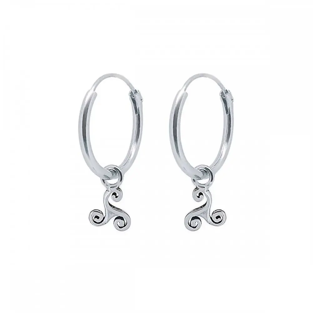 Aros de 1,2 x 12 mm con colgante trisquel