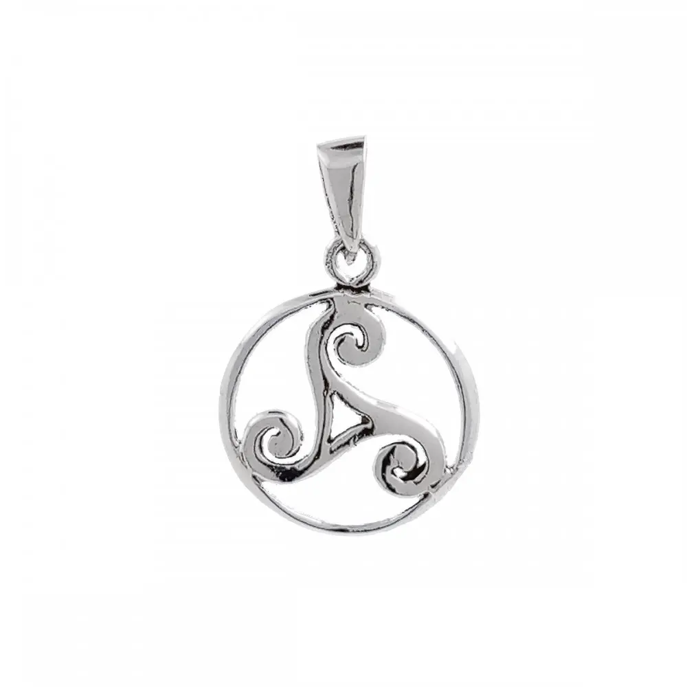 Colgante de plata trisquel 14x14 mm