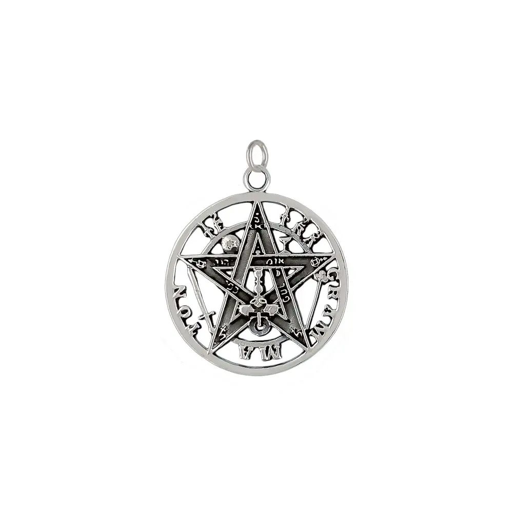 Colgante de plata tetragamatron 12 mm