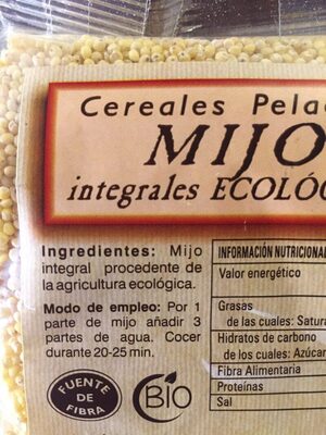 Mijo grano pelado eco 500 gr eco-salim