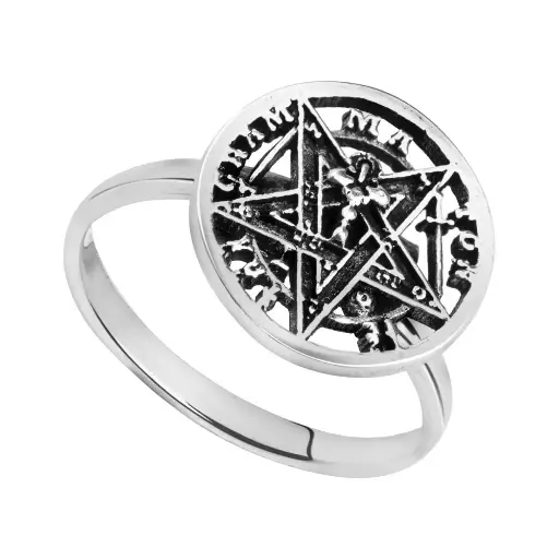[1300342] Anillo plata oxido tetagramaton