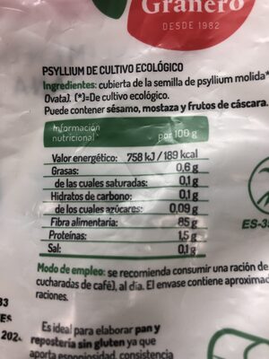 [8422584041392] PSYLLIUM SIN GLUTEN BIO, 125 g
