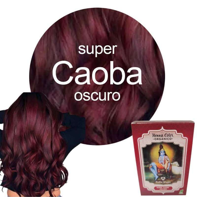 [8423645311089] HENNA POLVO SUPER CAOBA OSCURO 100grs. RADHE SHYAM