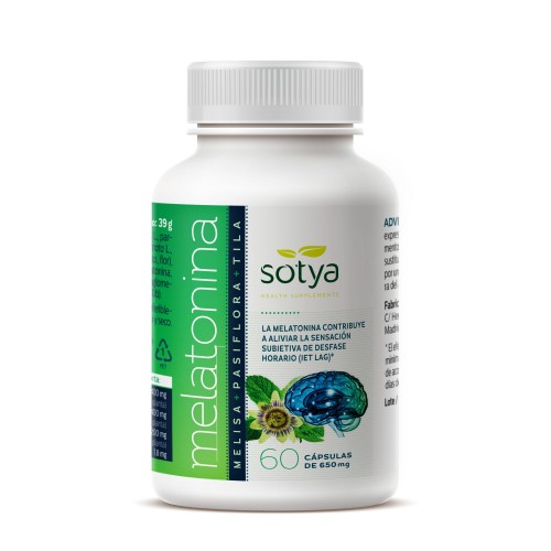 [8427483005940] MELATONINA + MELISA + PASIFLORA + TILA 60 CAPSULAS 650 MG