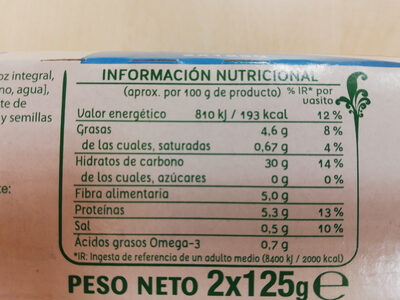 [54290] Vasitos Multigrano con Chia y Lino SinGluten Bio Vegan 2x125g Vegetalia