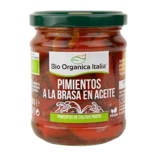 [54287] Pimientos a la Brasa en Aceite Vegan Bio 190g Bio Organica Italia