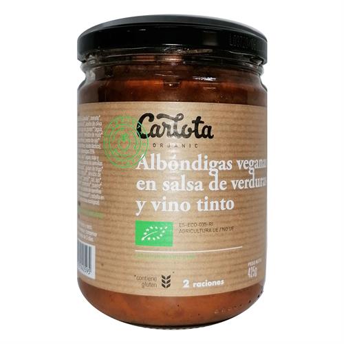 [46224] ALBÓNDIGAS VEGANAS EN SALSA VINO TINTO BIO 425 GR