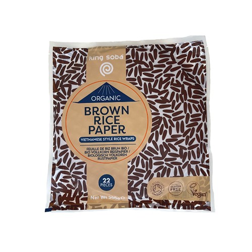 [47207] PAPEL DE ARROZ INTEGRAL BIO 200 G King Soba
