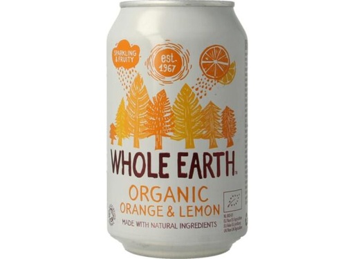 [44553] REFRESCO DE NARANJA Y LIMON BIO 330 ml -Whole Earth