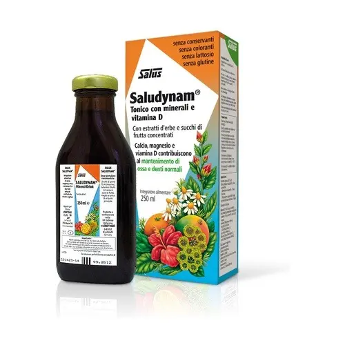 [4004148017766] Jarabe Saludynam (Calcio + Magnesio + Zinc + Vitamina D) - Salus - 250 mL