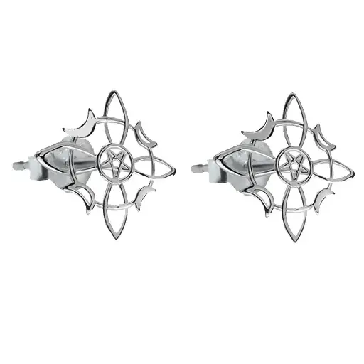 [3800368] pendiente de plata nudo de brujas rodiado,