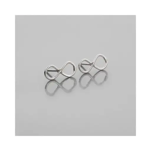 [3800099]  pendientes plata mini formas infinito 99