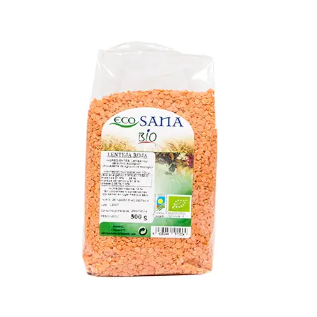 [55484] LENTEJA ROJA CORAL BIO 500GR ECOSANA