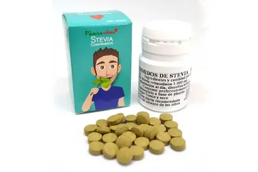 [57224] Comprimidos de Hoja Seca de Stevia, 100 comp. PàmiesVitae