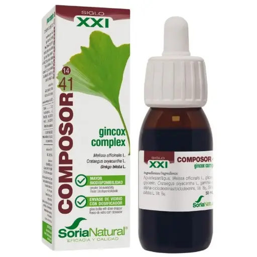 [8422947152147] Composor 41 - Gincox Complex: Gingko + Melissa + Espino Blanco - 50 mL