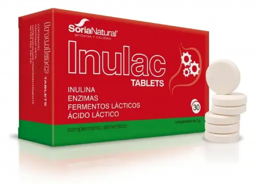 [8422947060473] Inulac Tablets (Inulina + Enzimas + Fermentos Lácticos) - Soria Natural - 30 Comps.