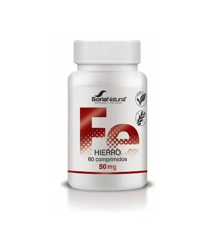 [8422947111427] Hierro con Vitamina C - Soria Natural - 60 Comps. x 50 mg