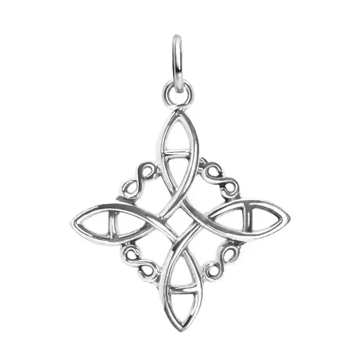 [1000982] Colgante de plata nudo de brujas 11mm 
