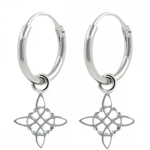 [1200798] aro de plata 1.2 x 12 mm nudo de brujas