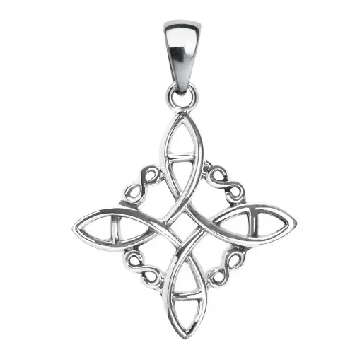 [1000913] Colgante de plata, nudo de brujas, 20 mm 