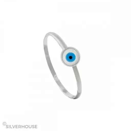 [1300272] Anillo de plata Ojo de la suerte 6.5 mm