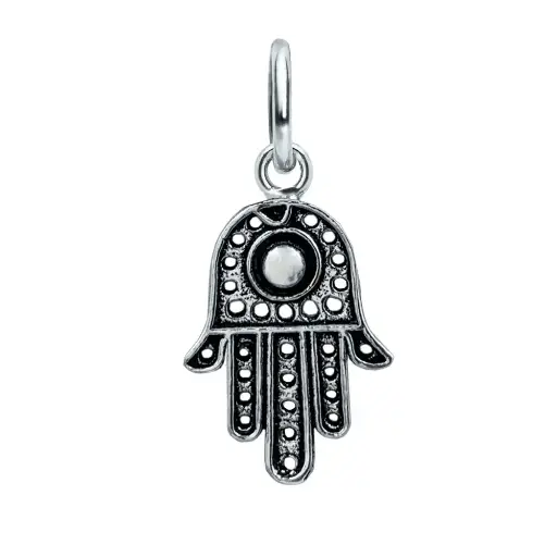 [1000992] Colgante de plata mano de fatima 19 mm