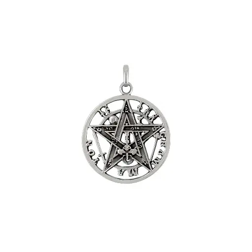 [1000374] Colgante de plata tetragramaton 14 mm