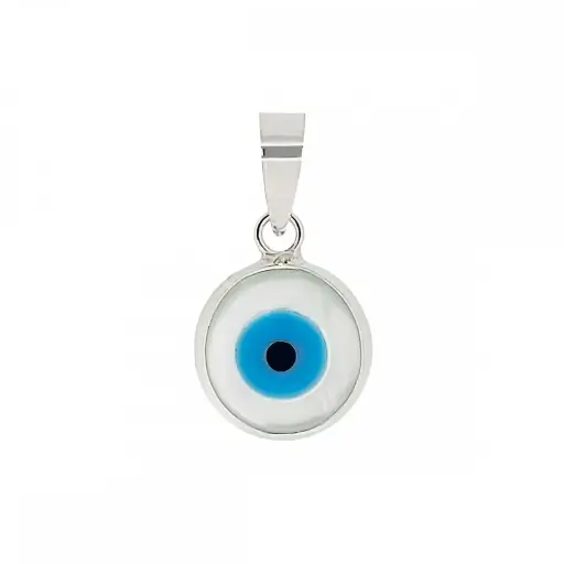 [1000600] Colgante de plata de Ojo Turco 8 mm