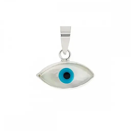 [1000521] Colgante de plata de Ojo Turco 6 x 12 mm