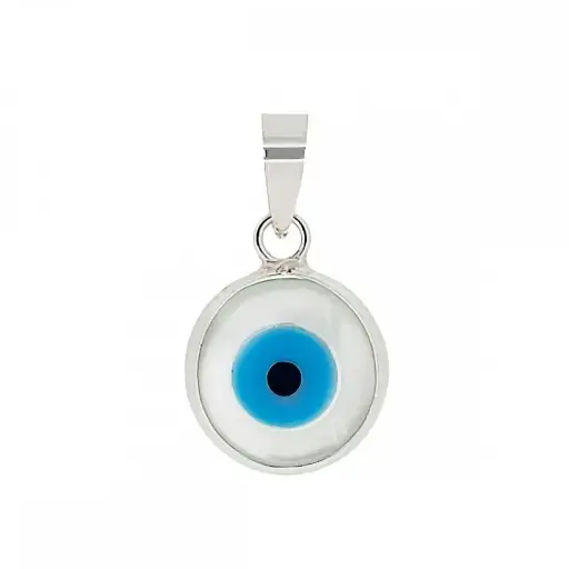 [1000416] Colgante de plata de Ojo Turco 12 mm