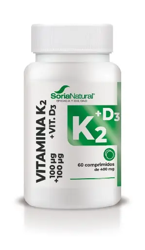 [8422947110482] Vitamina K2 + D3 - Soria Natural - 60 Comps. x 400 mg