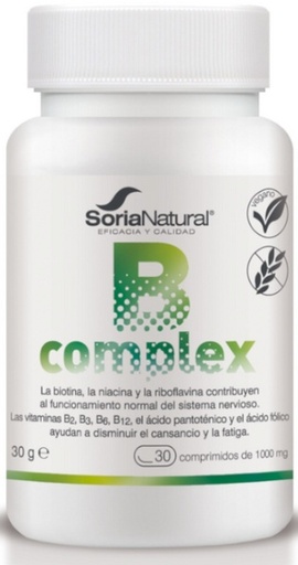 [8422947111496] Vitaminas del Complejo B - Soria Natural - 30 Comps. X 1000mg