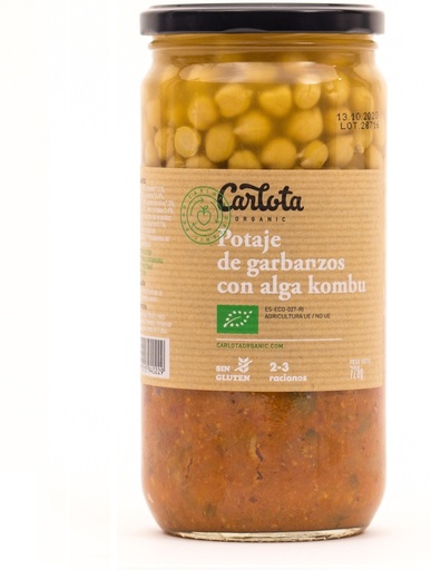 [8437015940229] Potaje de garbanzos con alga kombu